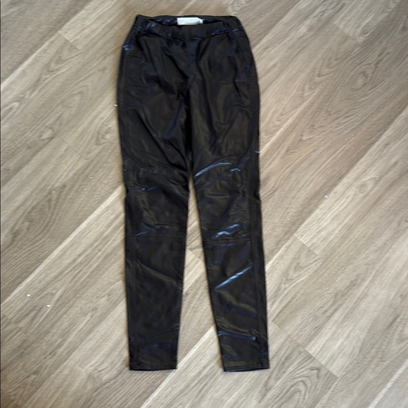 Jonathan Simkhai Sleek Black Faux Leather Pants - Picture 1 of 3